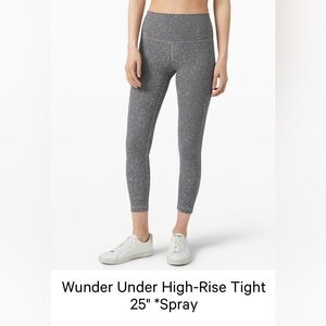 Lululemon Wunder Under HR Tight 25″ Spray Lux Print – LW5CH0S WAGY - Size 10